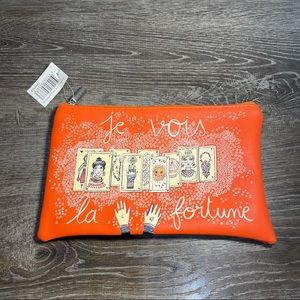 New Fragonard JeVois Fortune Teller Orange Makeup Bag